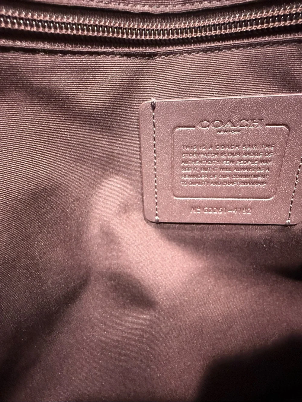 COACH Beckett Portfolio Brief in charcoal and black